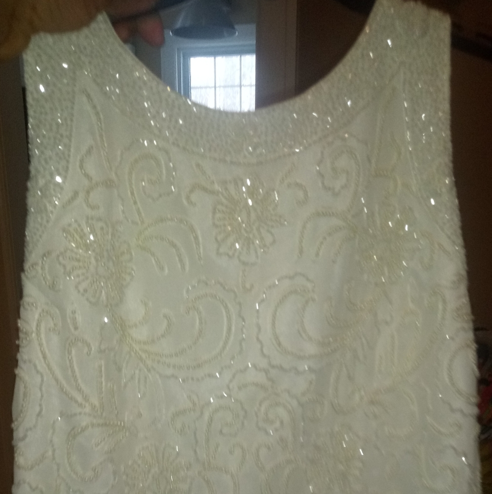 Xl zip beaded top by Jkara NY
